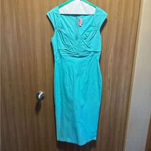 Erin Dress in turquoise by Pinup Couture